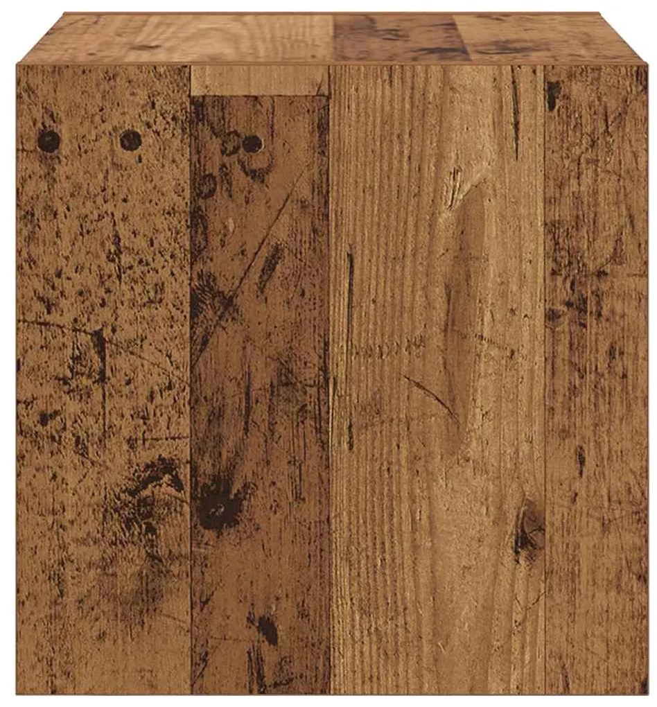 Fali Szekrény polcokkal 2 pcs Régi fa 37 x 37 x 37 cm Faanyag