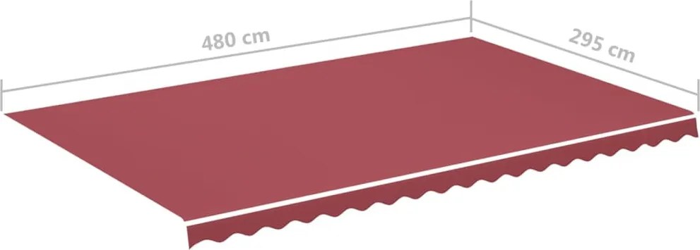 Burgundi vörös csere napellenző ponyva 5 x 3 m