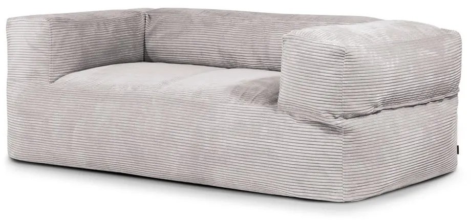 Világosszürke kordbársony babzsákfotel Sofa MooG – SLOWDOWN