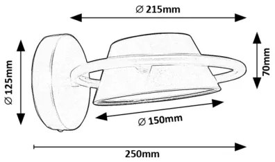 Rabalux 71048 - LED fali lámpa ODISS LED/6W/230V fekete