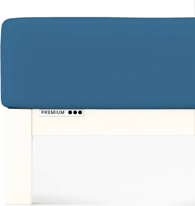 Schlafgut Premium lepedő 120x190-130x220 cm Blue Mid 615