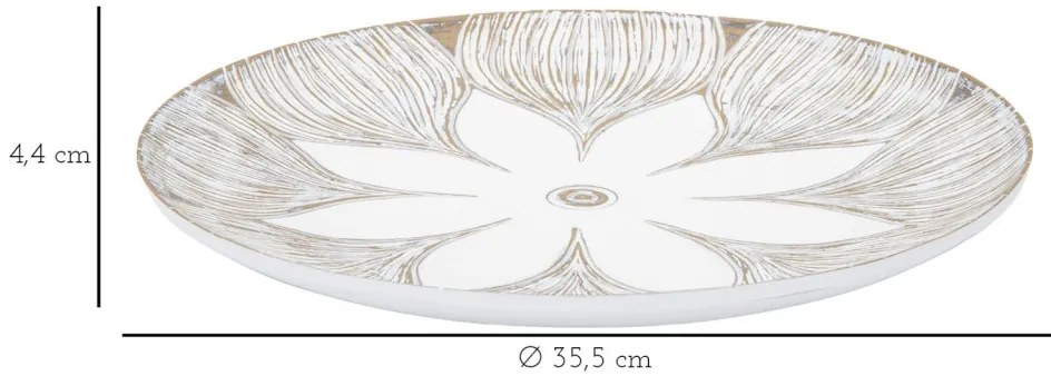 Dekor tálca polirezin atén ø 35,5x4,4cm