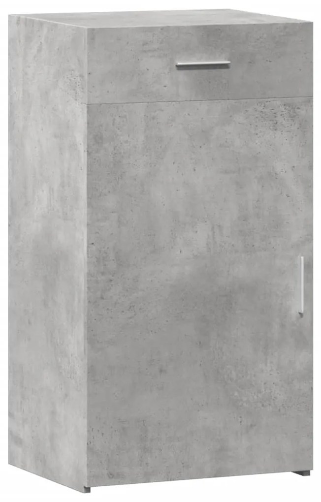 betonszürke szerelt fa tálalószekrény 50 x 42,5 x 93 cm