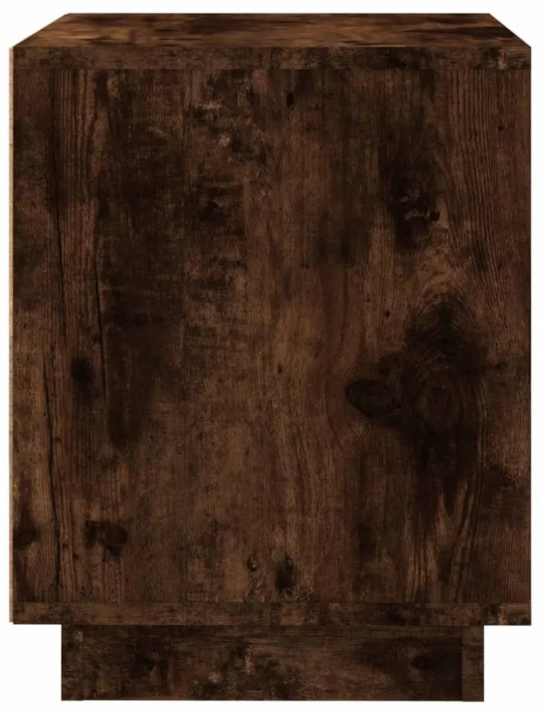 2 db füstös tölgy színű szerelt fa éjjeliszekrény 44x35x45 cm