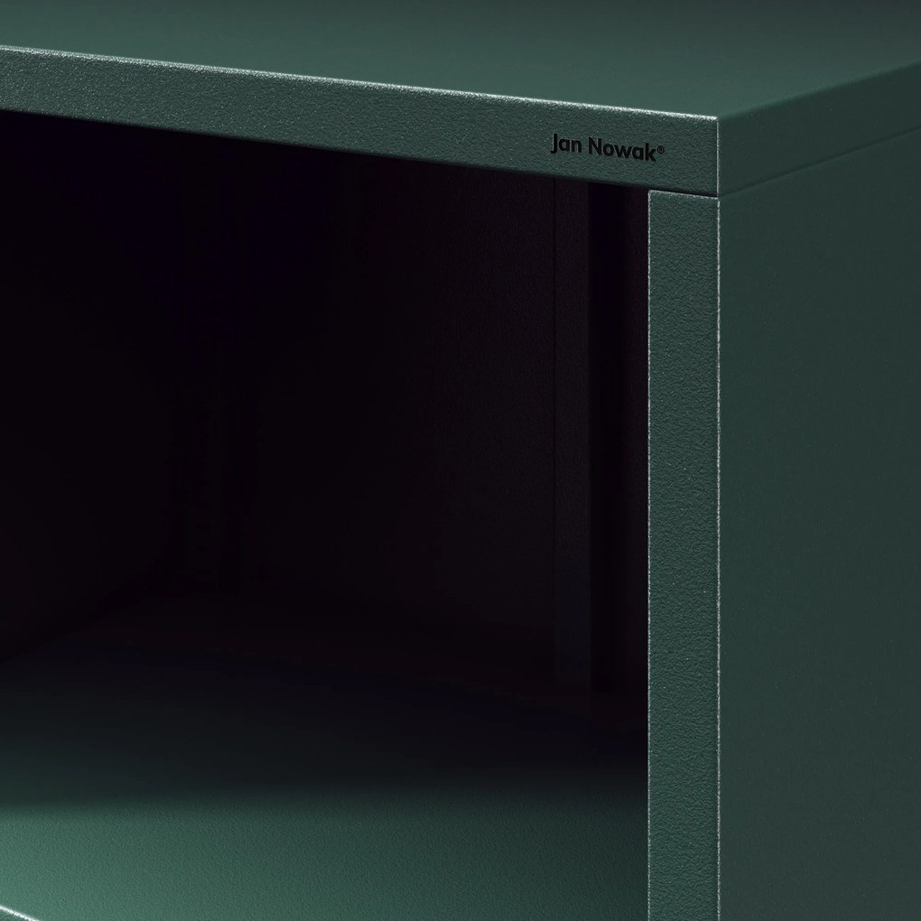 Könyvespolc MARIO, 500 x 1800 x 350 mm, Modern: palack zöld szín