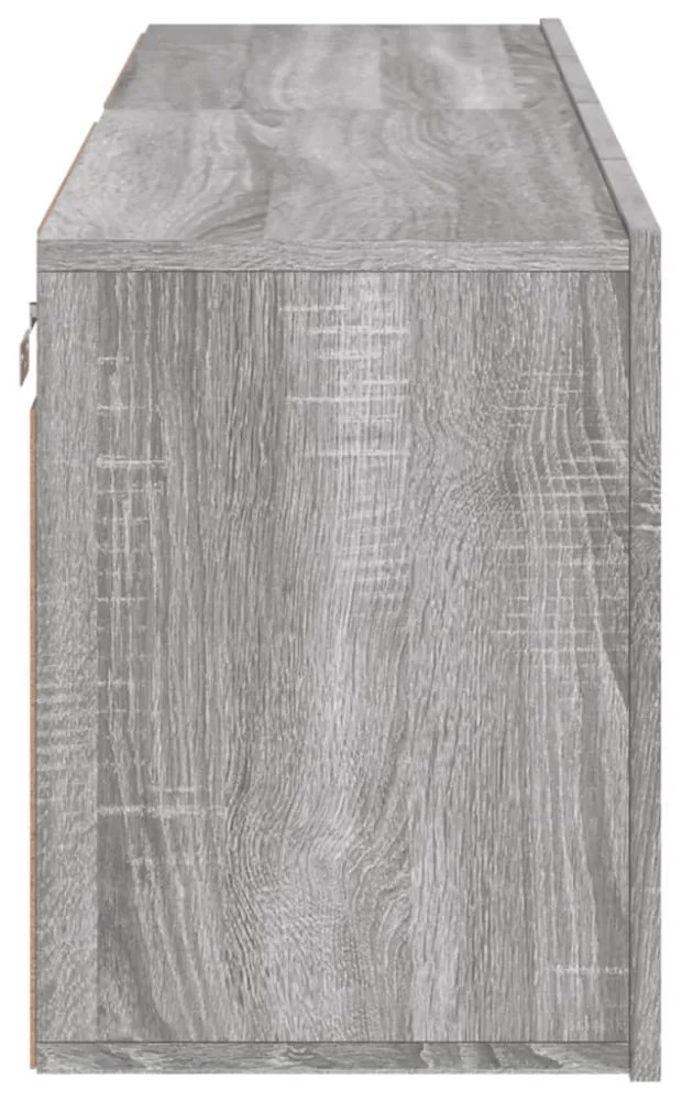 2 db szürke sonoma színű fali TV-szekrény 60 x 30 x 41cm