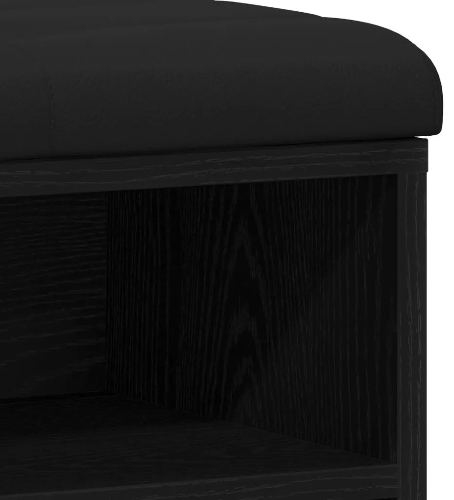 Tároló Pad Fekete Tölgy 100x30x48 cm Műszaki Fa