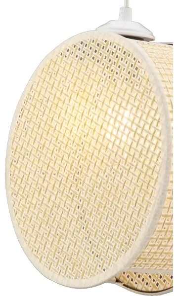 DRUM függőlámpa kábelen, 1xE27/60W/230V, krémszínű