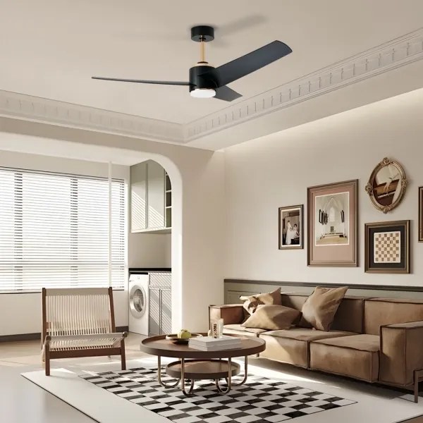 Immax NEO 07280L -LED Mennyezeti ventilátor BEAUTY 18W/230V fekete Wi-Fi Tuya + távirányító