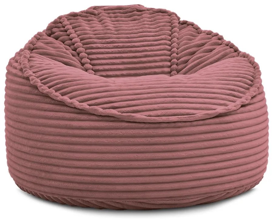 Rózsaszín kordbársony babzsákfotel Socrate – Bobochic Paris