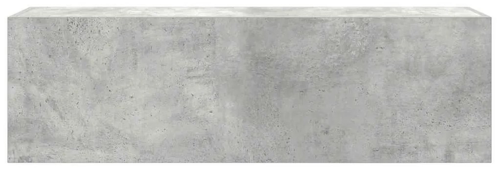 betonszürke szerelt fa fali fürdőszobaszekrény 100x25x30 cm
