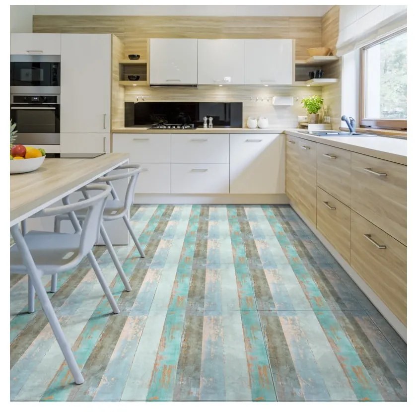 Floor Sticker Parquet Côte d'Opale padlómatrica, 90 x 60 cm - Ambiance