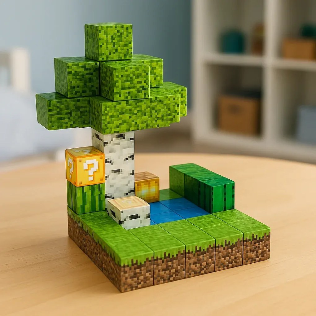 Mágneses építőkészlet Module World - 48 kocka + 2 figura