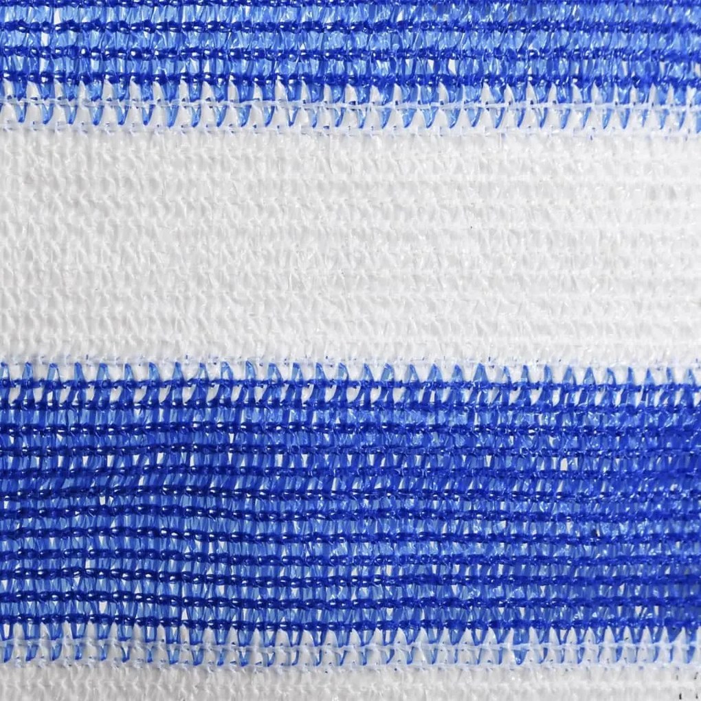 Kék és fehér HDPE erkélytakaró 90 x 600 cm