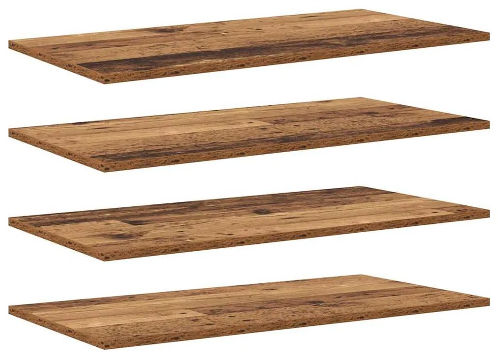 Polcos könyvespolc 4 pcs Barna 80 x 40 x 1.5 cm Faanyag