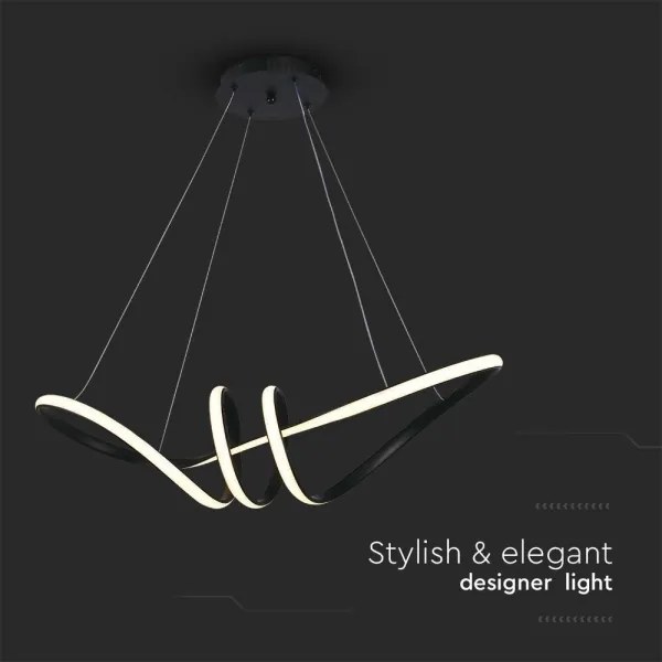 LED Csillár zsinóron LED/24W/230V 3000K fekete