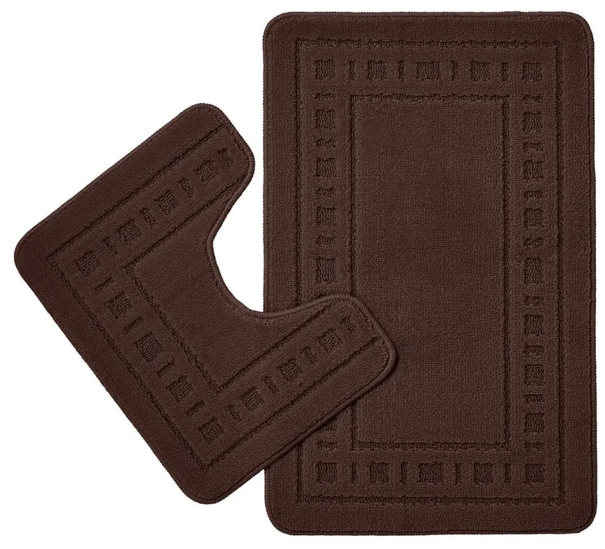 Sötétbarna fürdőszobai kilépő szett WC-hez, 2 db-os 50x80 cm Armoni – Catherine Lansfield