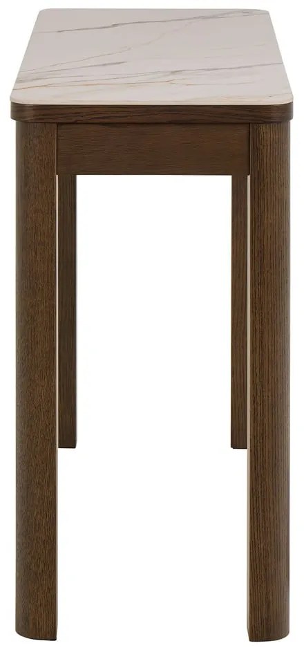 Bézs-sötétbarna konzolasztal kerámia asztallappal 40x100 cm Southampton – Actona