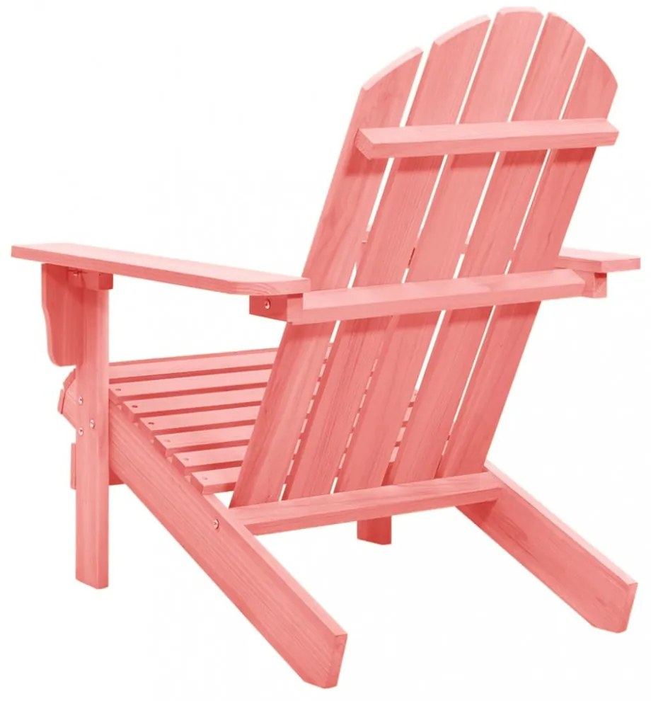 rózsaszín tömör fenyőfa kerti Adirondack szék