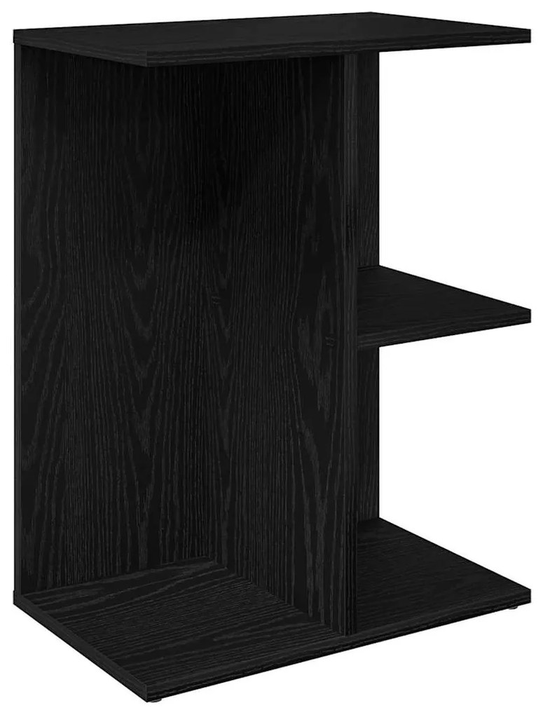 Éjjeliszekrény fekete tölgy 46,5x29x61 cm gépelt fa