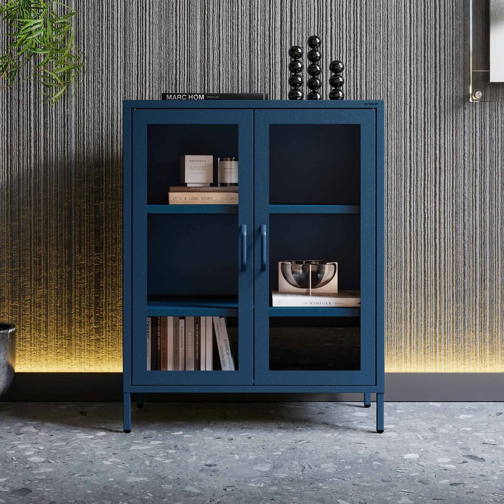 Vitrin GINA, 800 x 1015 x 400 mm, Modern: sötétkék