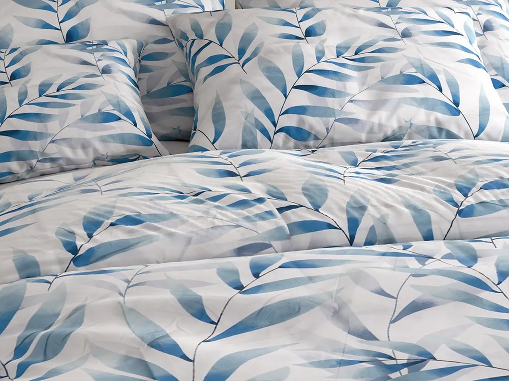 Mikroszálas ágyneműhuzat KOVENDI kék-fehér Ágyneműhuzat mérete: 2 db 70 x 90 cm | 200 x 220 cm