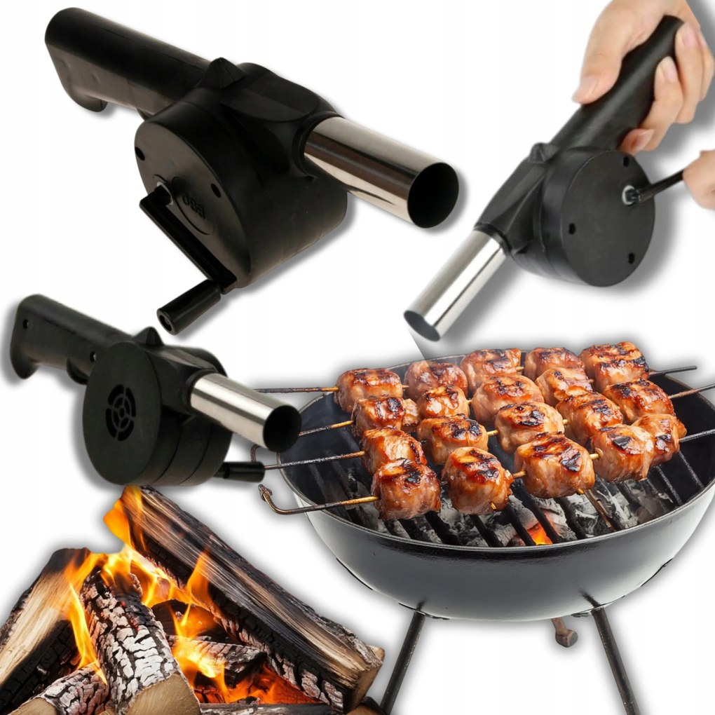 Kézi Fúvó Begyújtáshoz Grill Kályha Kandalló Tábortűz Bbq Hajtókar Erős