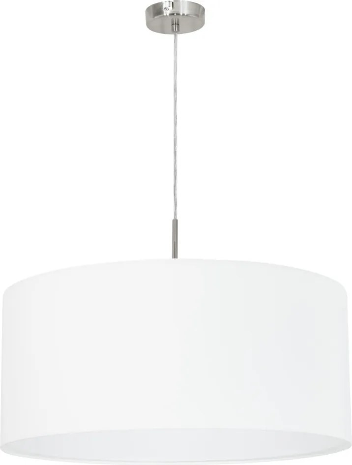 EGLO 31575 PASTERI Ernyős Függesztett Lámpa Fehér, Nikkel E27 IP20