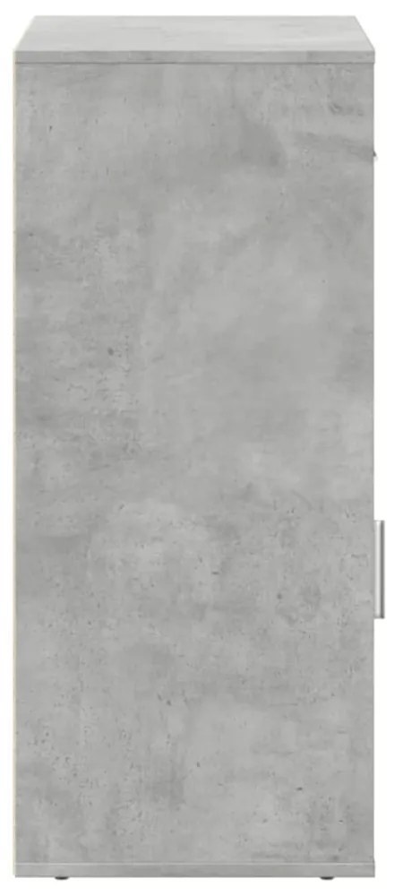 betonszürke szerelt fa tárolószekrény 56,5 x 39 x 90 cm