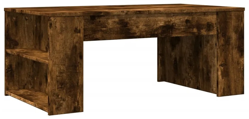 füstös tölgy színű szerelt fa dohányzóasztal 102 x 55 x 42 cm