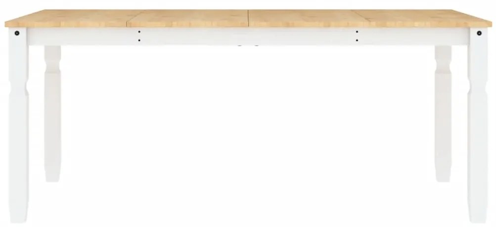 Corona fehér tömör fenyőfa ebédlőasztal 180 x 90 x 75 cm