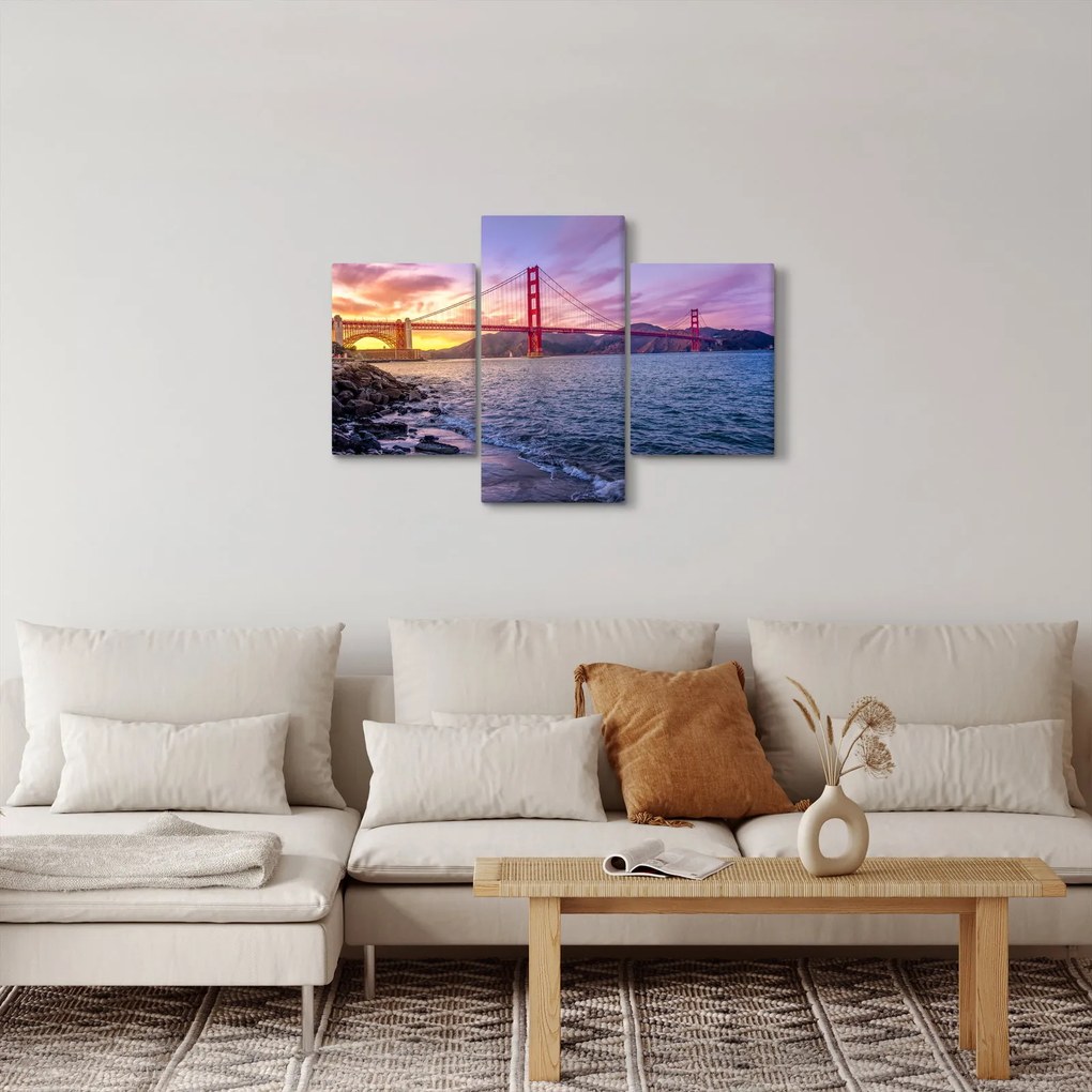 Kép a hídról napnyugtakor (90x60 cm)