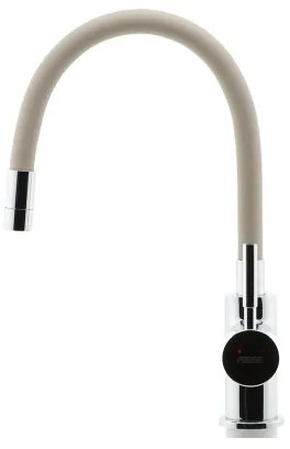 FERRO - Mosogató csap rugalmas karral fényezett króm/bézs