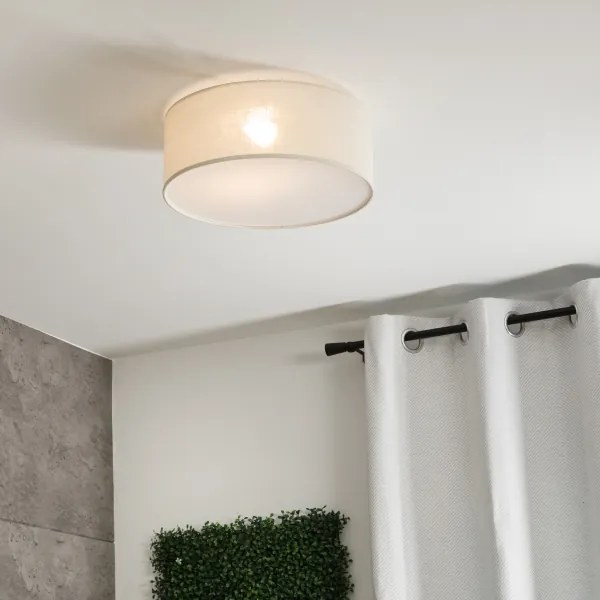 SIRJA mennyezeti lámpa 1xE27/60W/230V, 35 cm átmérő, krém színű