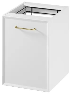 Cersanit S1022-011 - Falra szerelhető fürdőszobai szekrény szennyeskosárral MILLE 40x45 cm fehér