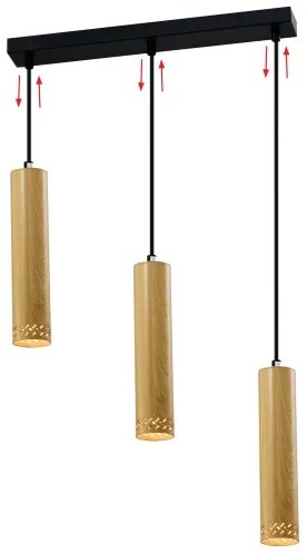 Csillár zsinóron TUBO 3xGU10/25W/230V