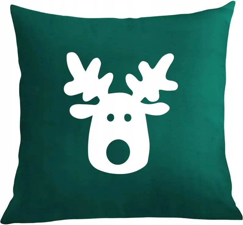 Párna párnahuzat Karácsonyi nyomtatás Rénszarvas Rudolf Mikulás segítő