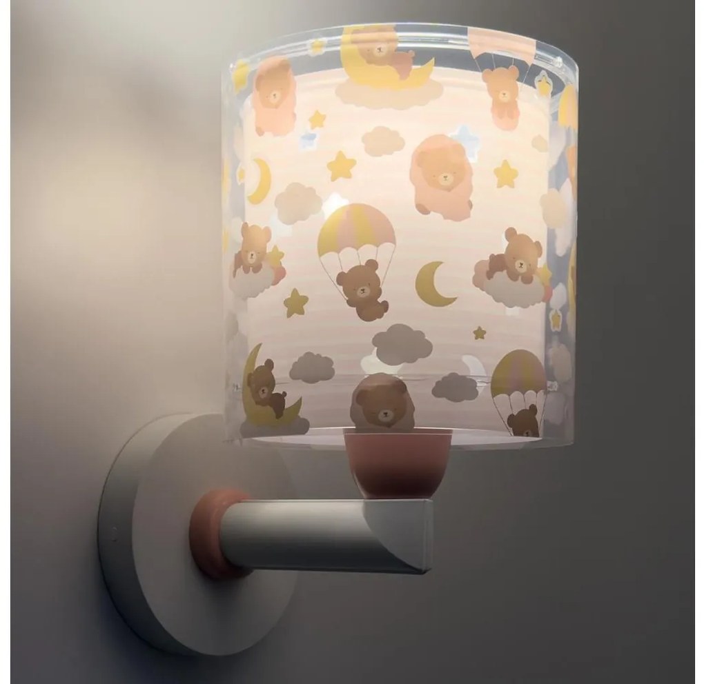 Dalber 41579S - Gyermek falilámpa BABY TEDDY 1xE27/15W/230V rózsaszín