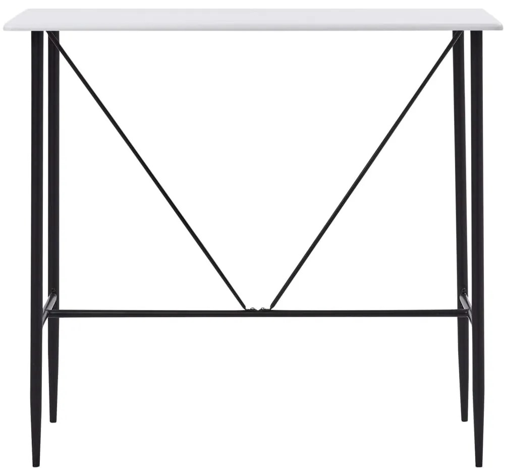 Fehér MDF bárasztal 120 x 60 x 110 cm