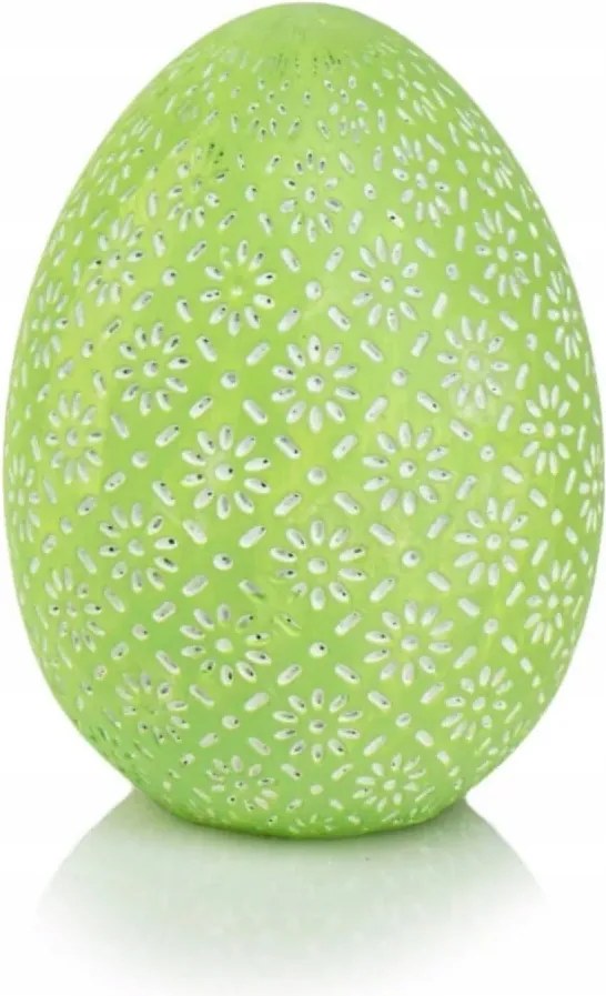 Zöld kerámia húsvéti tojás figura 20 cm