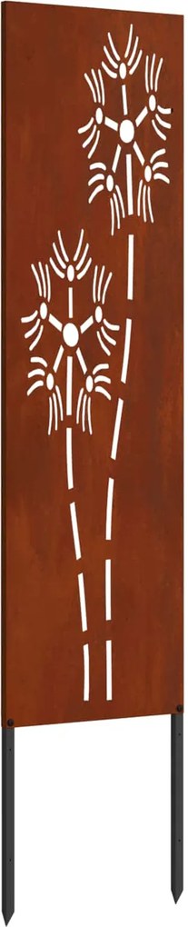 vidaXL Kertvédő vászon Rozsdás 32 x 140 cm időjárásálló acél