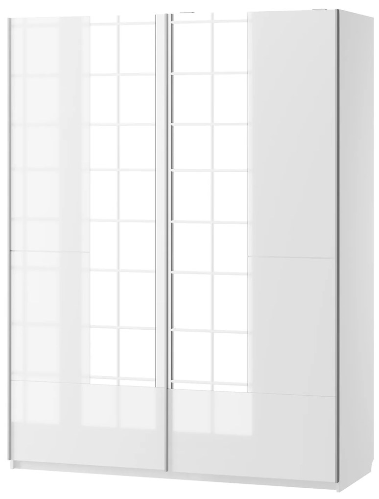 Ruhásszekrény Sallosa 30 (fehér + fényes fehér). Akció -17%. 1068231
