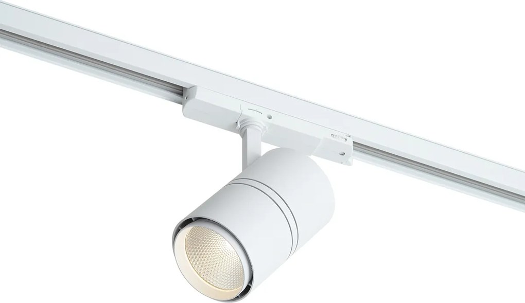 Modern fehér sínspotlámpa 3 fázisú sínhez LED-del - 3 fázisú Ruler