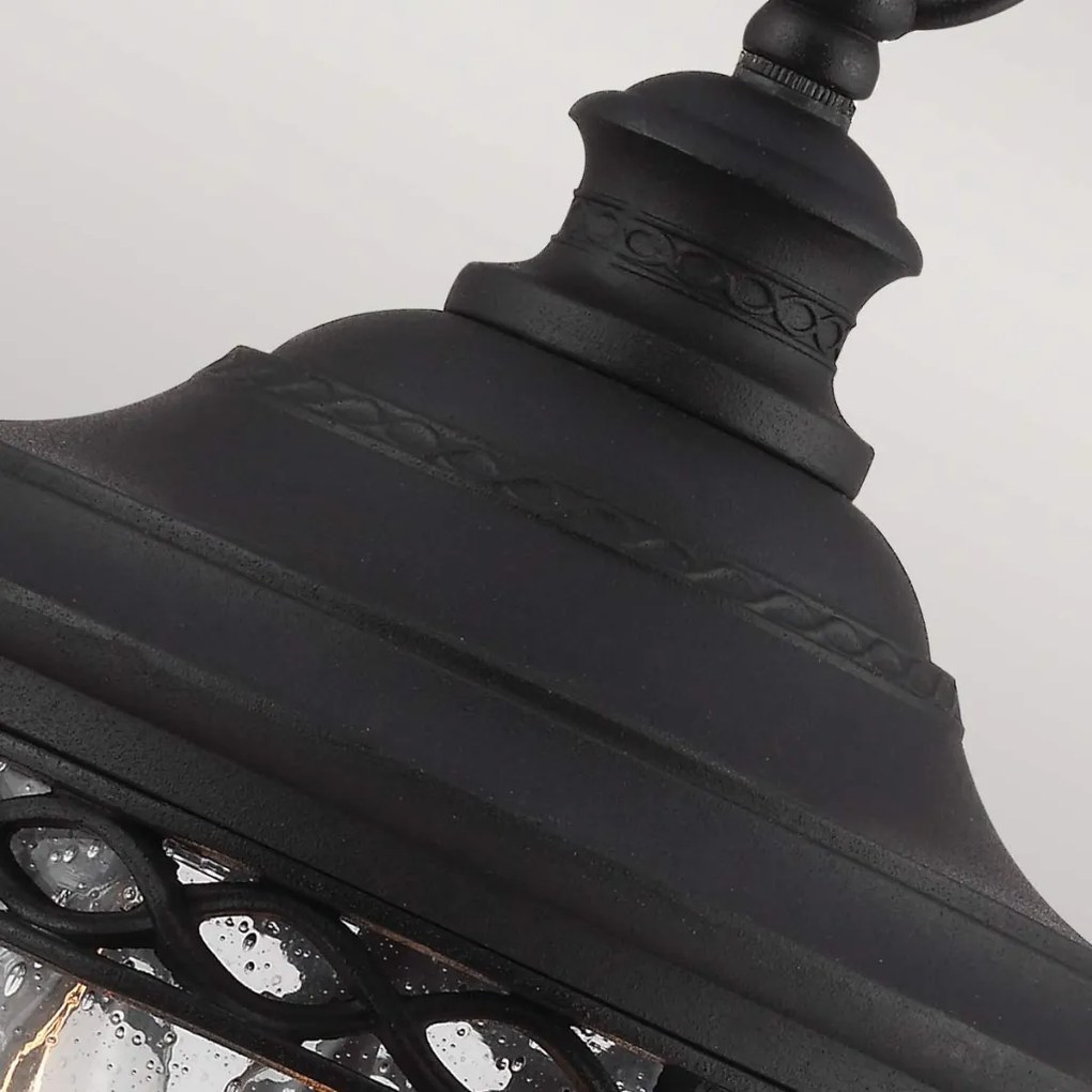 ELSTEAD FE-EB8-M-BLK ENGLISH BRIDLE Kültéri Függő Lámpa Fekete, Átlátszó IP23