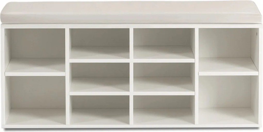 Cipőtartó 104 cm méretben, fehér színben AXEL