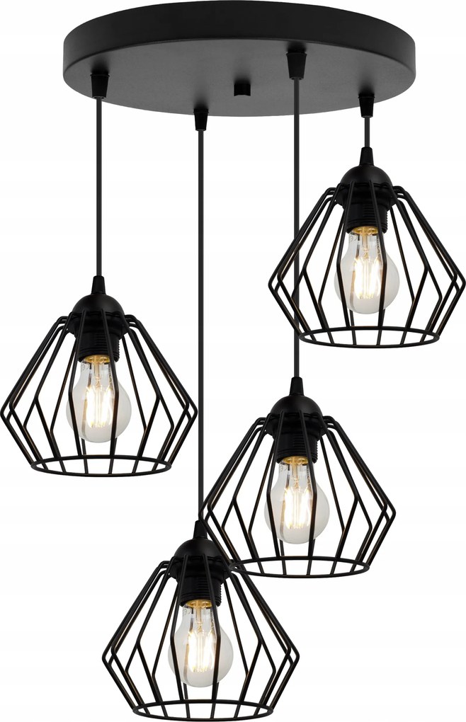 Mennyezeti Lámpa Lógó Csillár Fekete Loft Modern Lámpabúra Az Asztal Felett