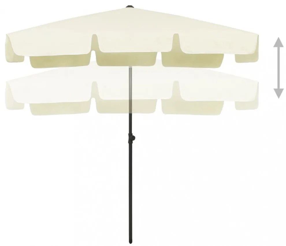 homoksárga strandnapernyő 200 x 125 cm
