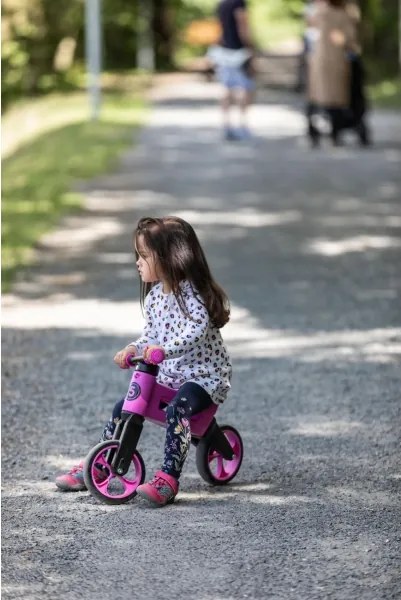 Funny Wheels - Futóbicikli 2 az 1-ben RIDER SUPER SPORT rózsaszín/fekete