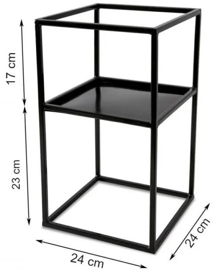 Virágállvány 40x24 cm fekete