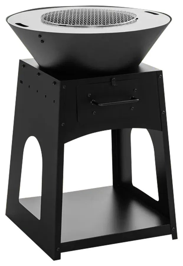 Kerti grillsütő tárolóval